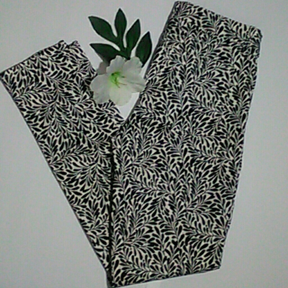 J Crew toothpick Jeans black/cream